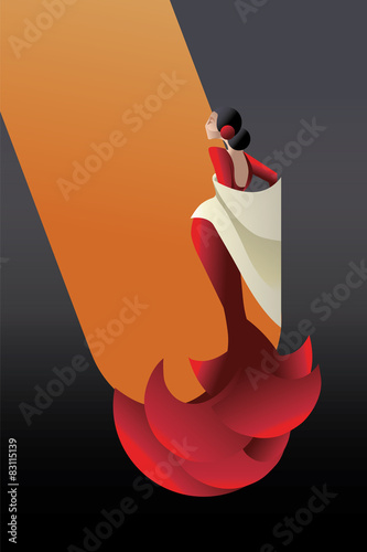 styled Spain Flamenco dancer