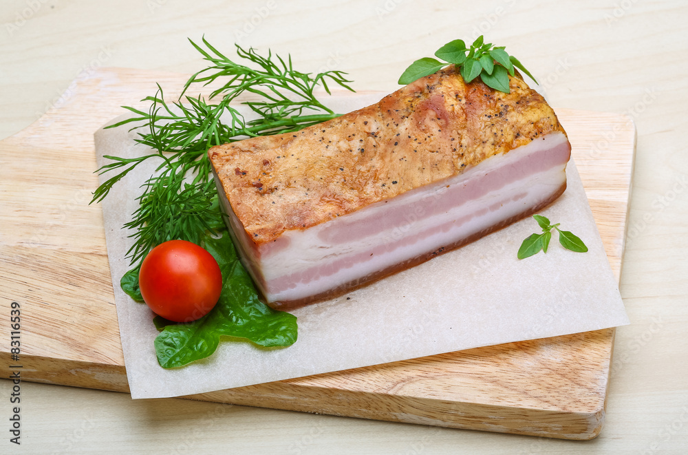 Raw bacon