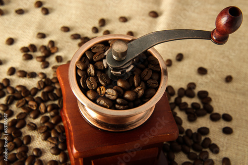 Coffee bean and coffee bean grinder
