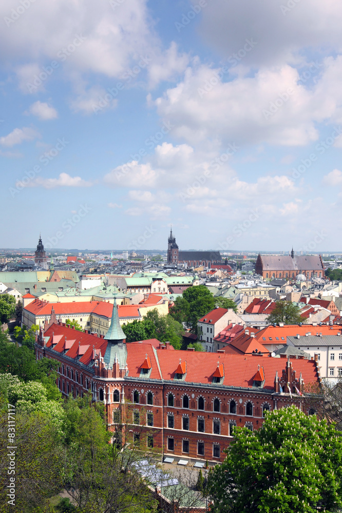 Fototapeta premium Cracow skyline