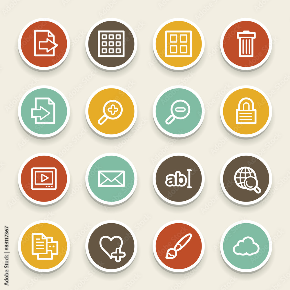 Image viewer web icons set Image viewer web icons set