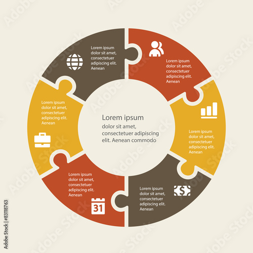 Vector infographic. Template for cycle diagram, graph, presentat