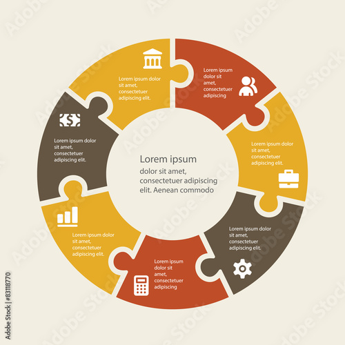 Vector infographic. Template for cycle diagram, graph, presentat