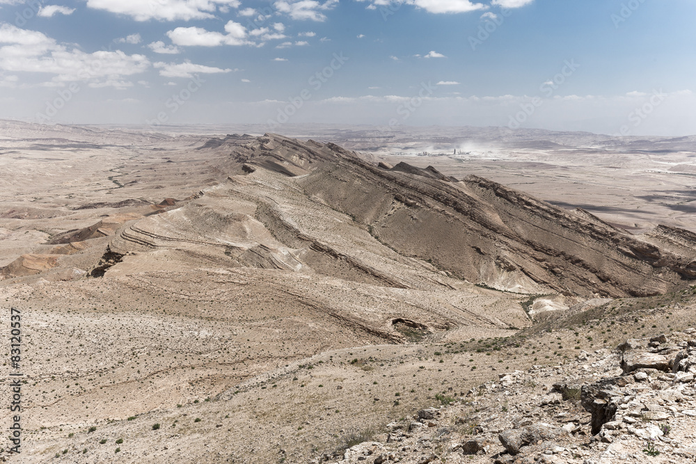 Desert crater cliffs mountains.