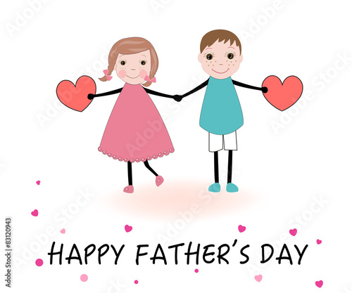 Father s Day greeting card with fabric texture patterns