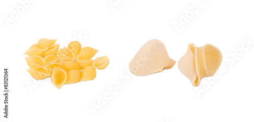 Uncooked italian pasta.