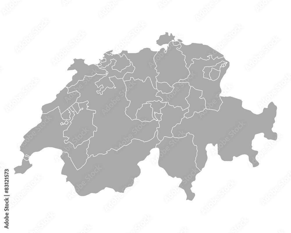 Fototapeta premium Karte der Schweiz