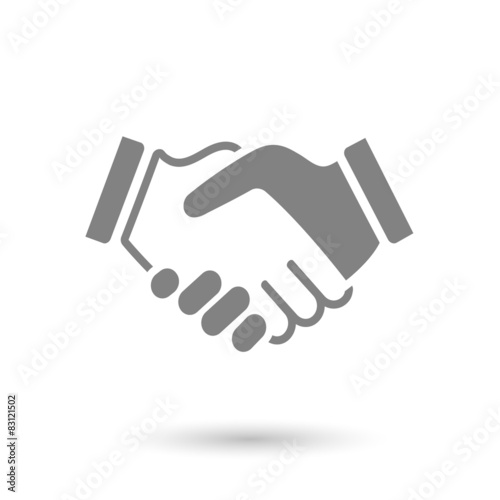 flat handshake icon background