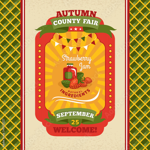 County fair vintage invitation card