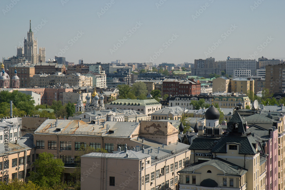Вид с крыши на Москву
