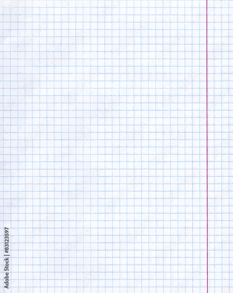 Blank exercise book paper sheet. Exercise book paper Stock Vector ...