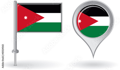 Free Download Jordan pin icon and map pointer flag. Vector - GFXLoad
