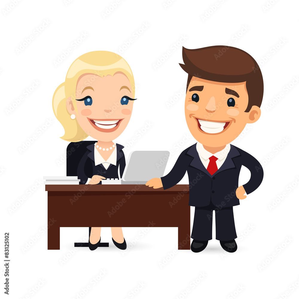 Boss and Secretary Planning Business Day Boss and Secretary Planning Business Day