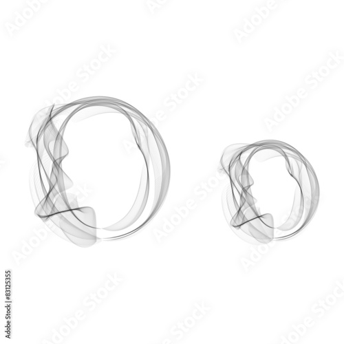 Black Smoke font. Letter O