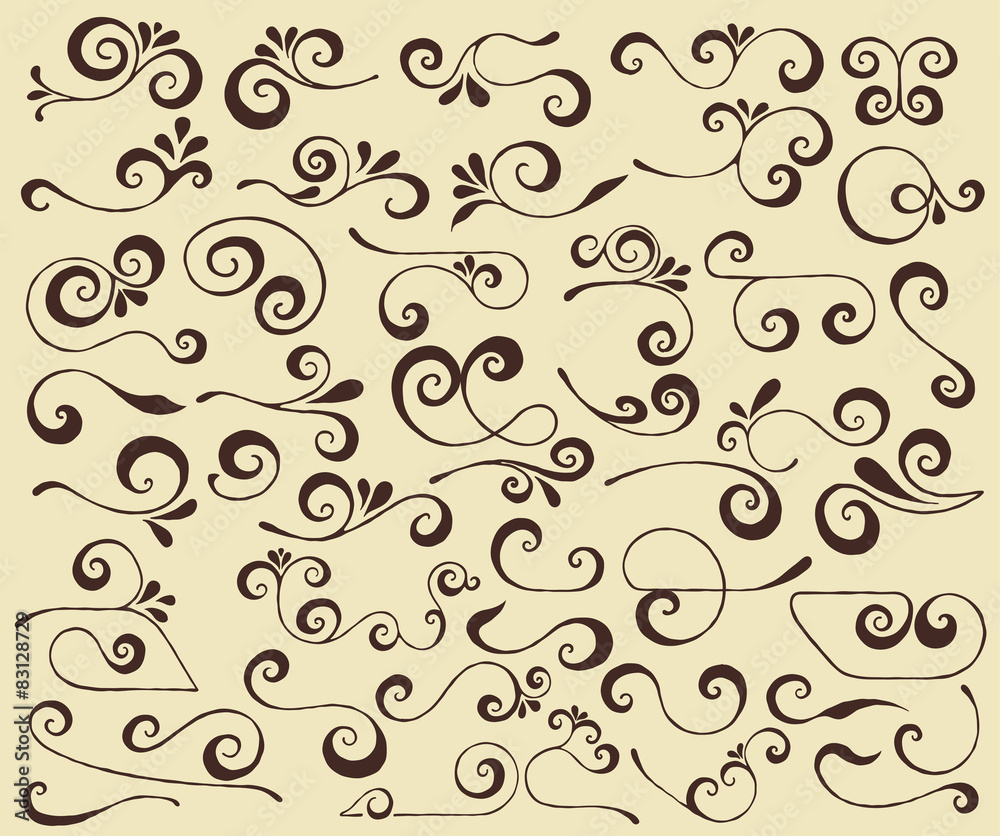 Vector swirls set Vector swirls set