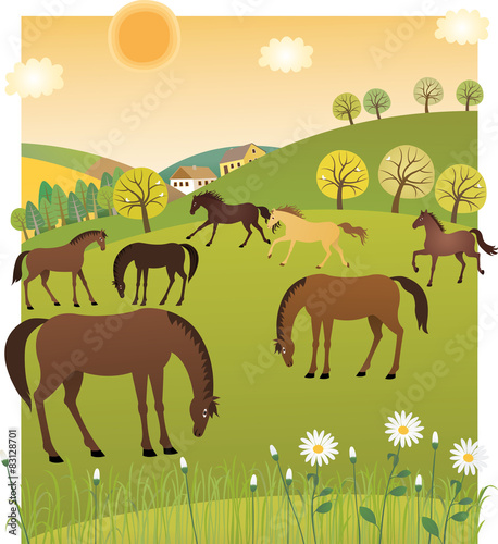 Spring horses