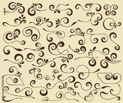 Vector swirls set
