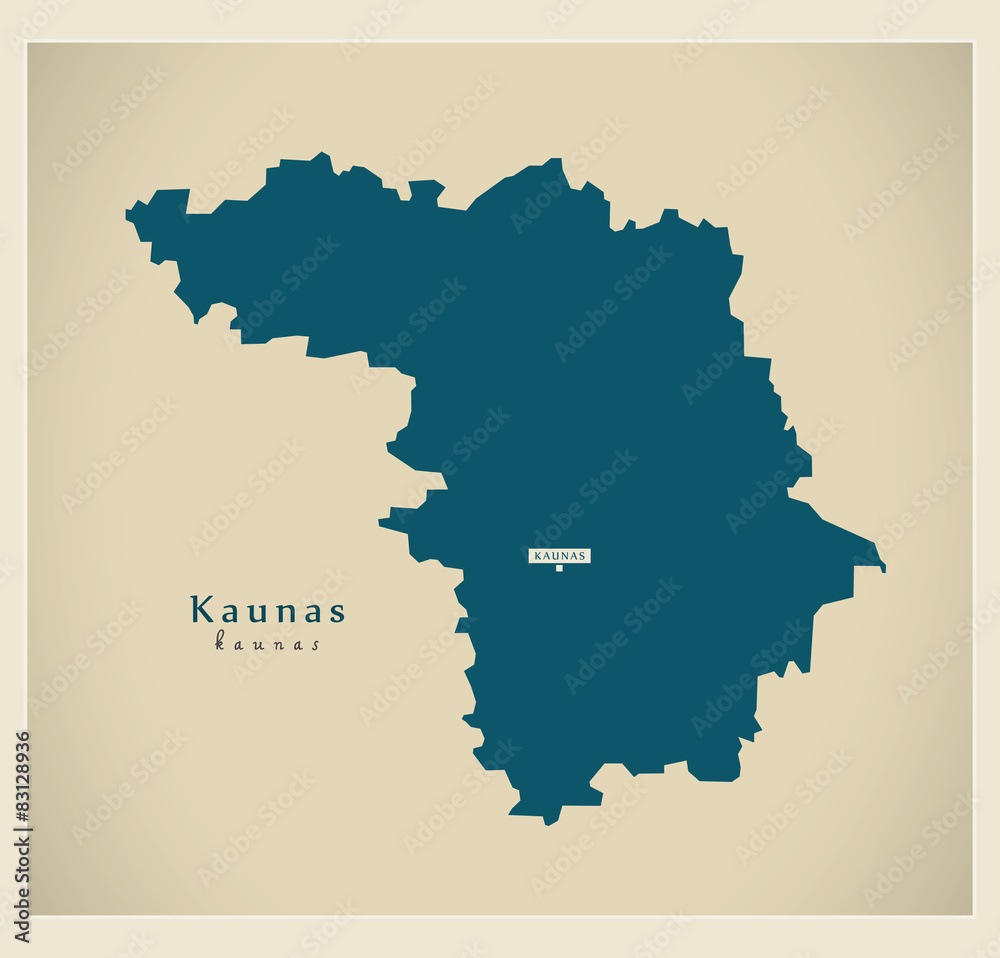 Modern Map - Kaunas LT