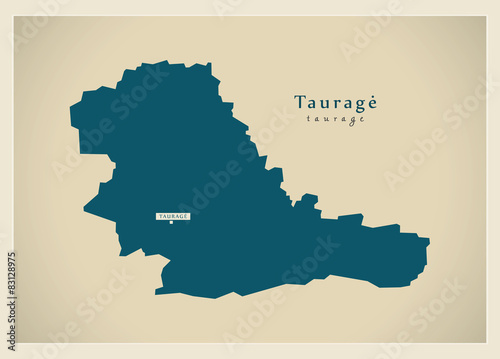 Modern Map - Taurage LT