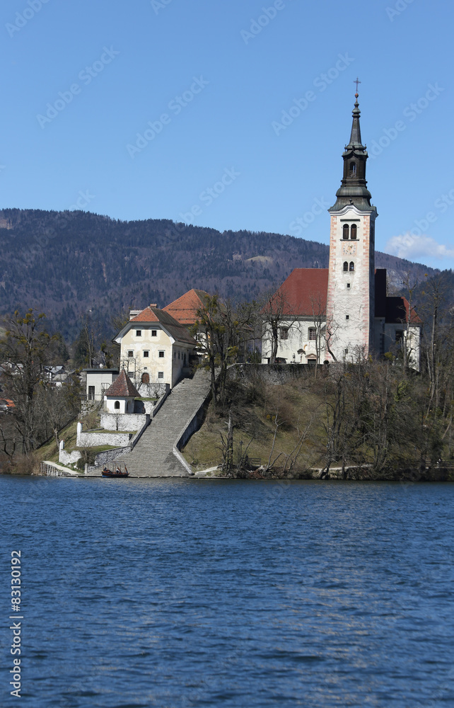 Bled Lake in Slovenia with Church