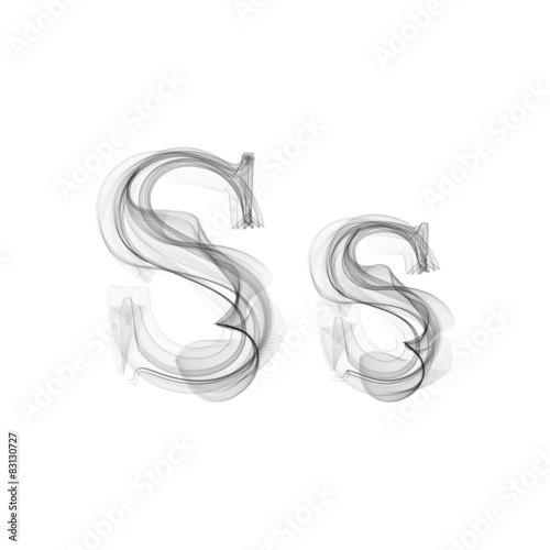 Black Smoke font. Letter S