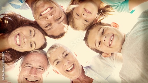 Smiling multi generation family