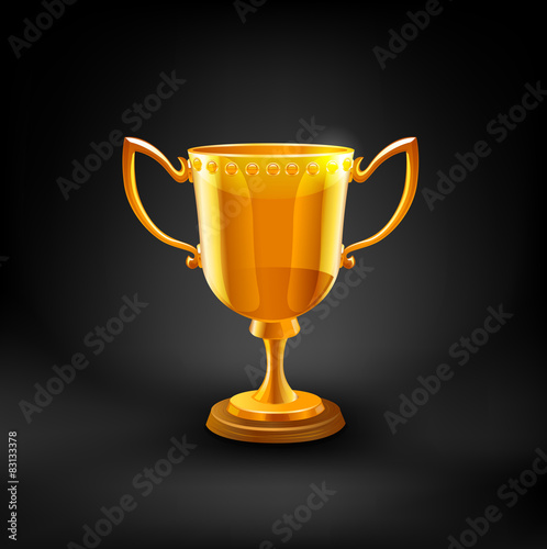 Gold Trophy Cup. Vector