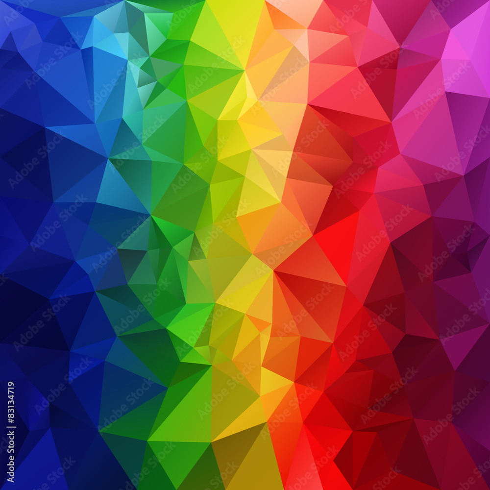 vector polygonal background  triangular full spectrum rainbow 