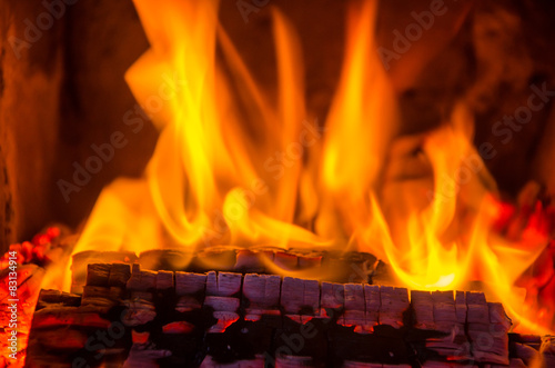 Wood in fire