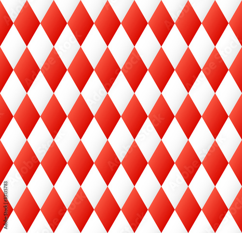 nahtloses Rautenmuster in rot - weiß Farben 