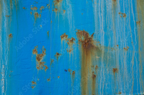 Rusty wall texture blue