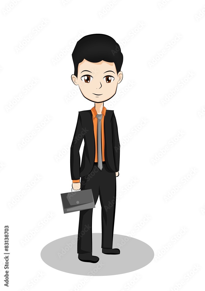Illustration Of a Secretary for Boss In Office Illustration Of a Secretary for Boss In Office