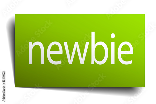 newbie square sign isolated on white