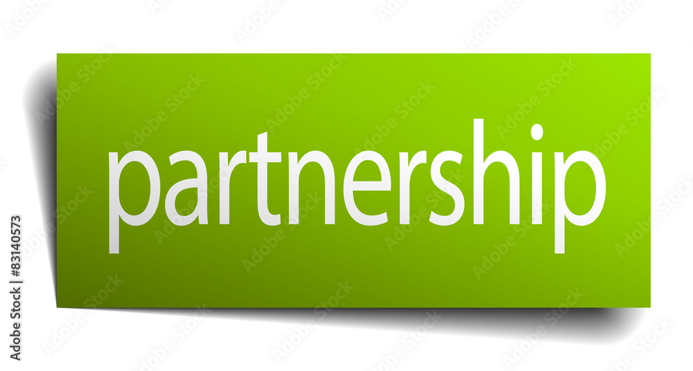 partnership square paper sign isolated on white partnership square paper sign isolated on white