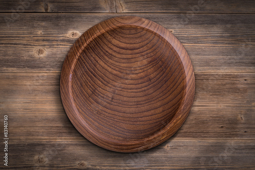 Brown wooden bowl