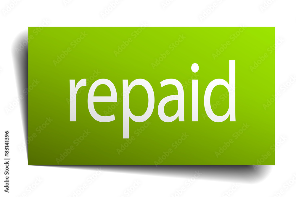 repaid square sign isolated on white repaid square sign isolated on white
