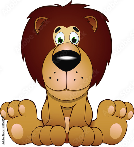Fototapeta Naklejka Na Ścianę i Meble -  funny illustration of a lion