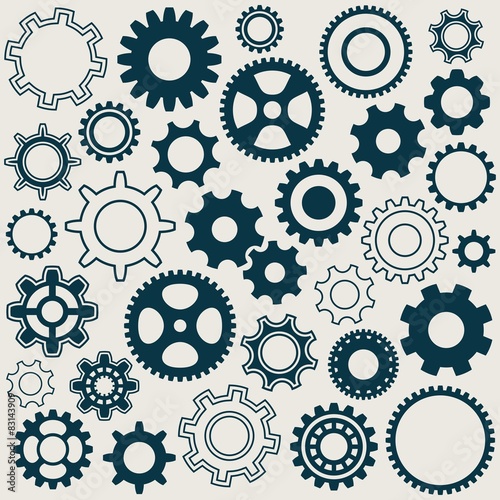 Gear wheels icons