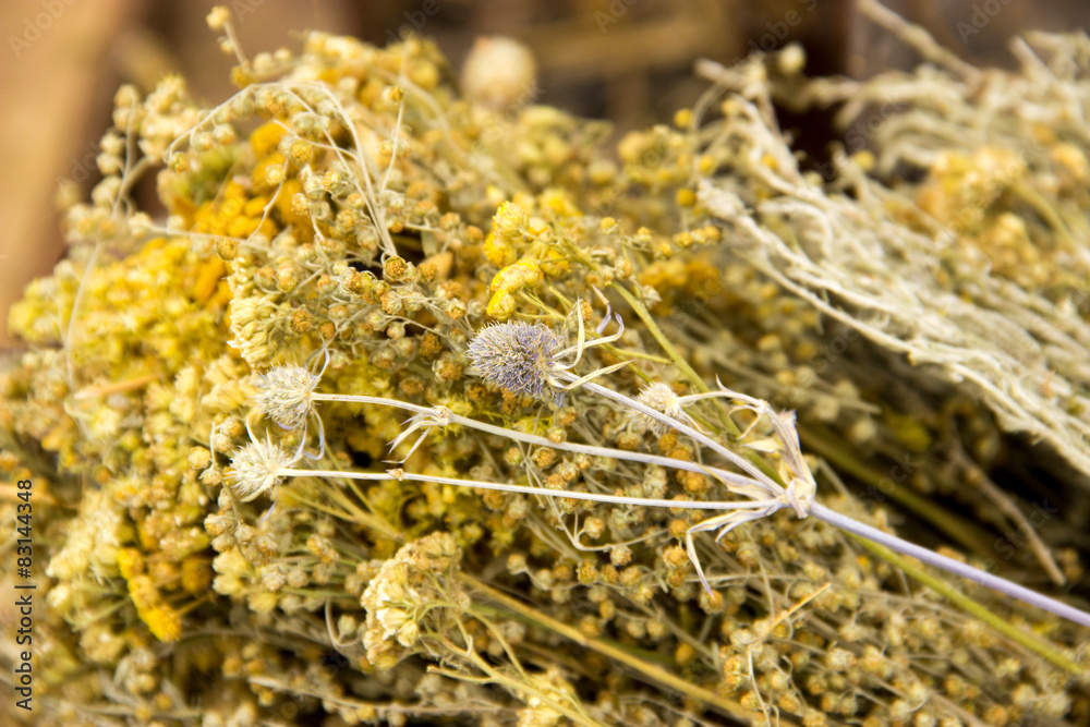 dried herbs, tansy, yarrow, wormwood, poppy, ear dried herbs, tansy, yarrow, wormwood, poppy, ear