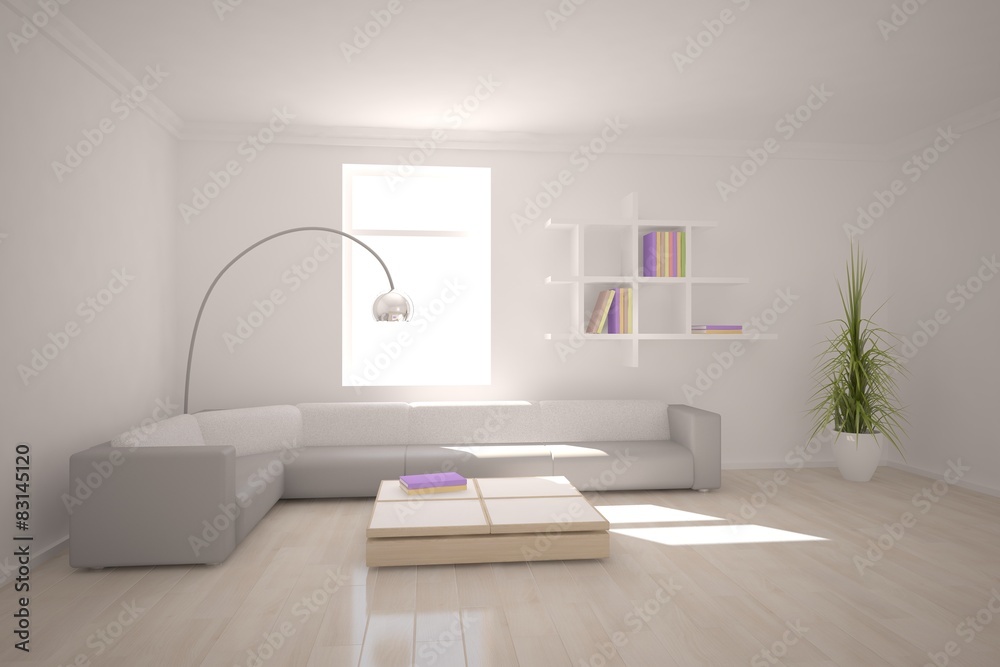 Fototapeta premium white 3d interior