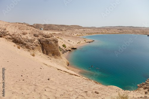 Lake in the nature reserve Ras Mohammed in Egypt. Selective focu