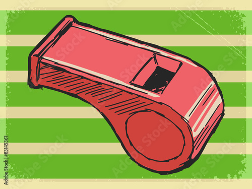 vintage background with whistle