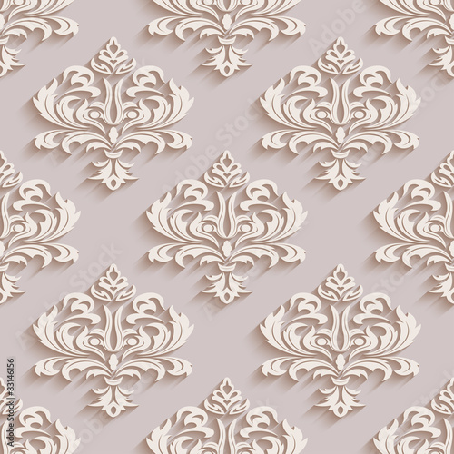 Seamless wallpapers in the style of Baroque . Can be used for