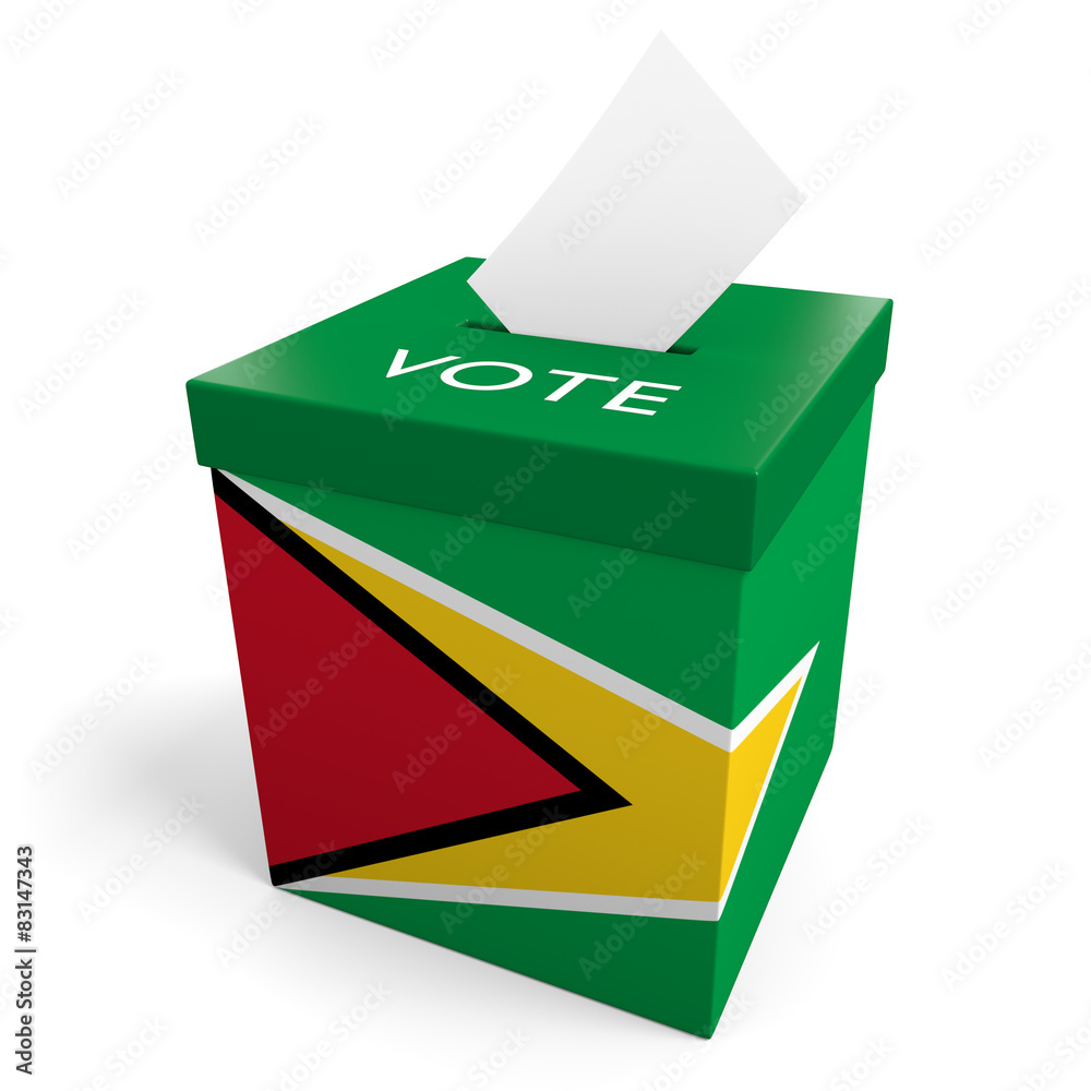 Guyana election ballot box for collecting votes Guyana election ballot box for collecting votes