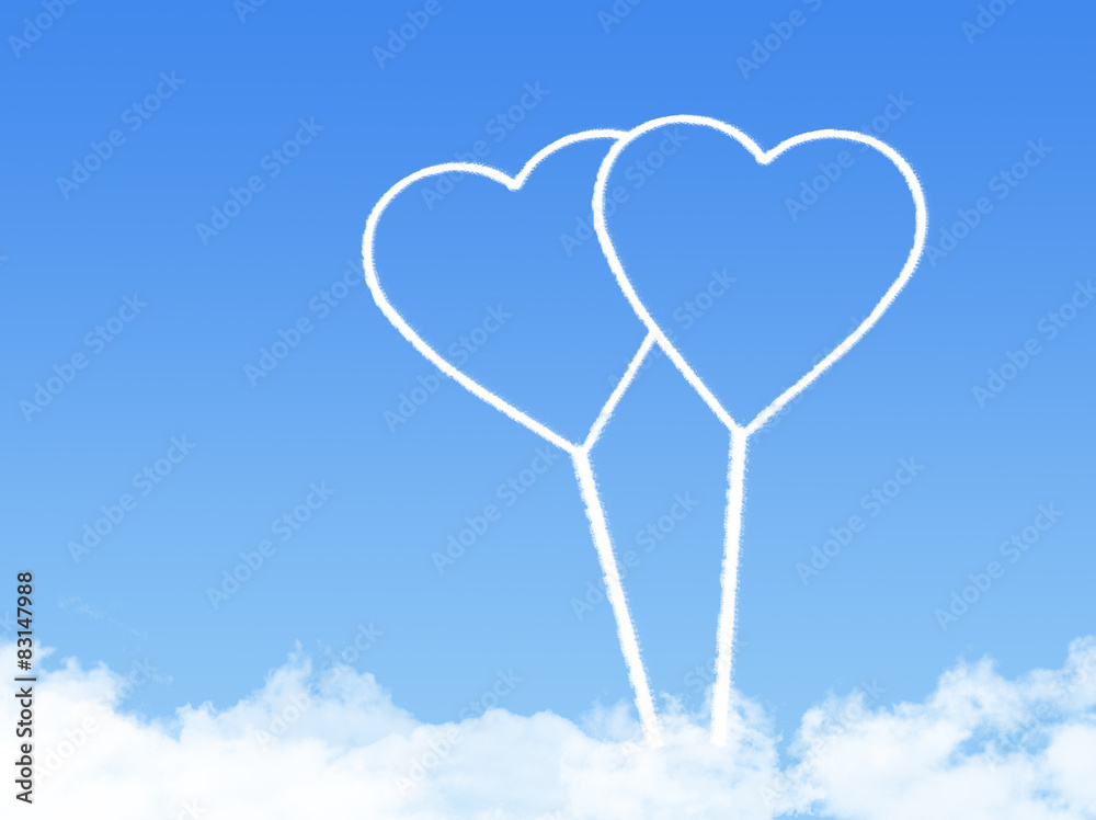 heart cloud shape
