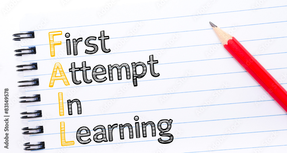 FAIL acronym as First Attempt in Learning Stock-Foto | Adobe Stock