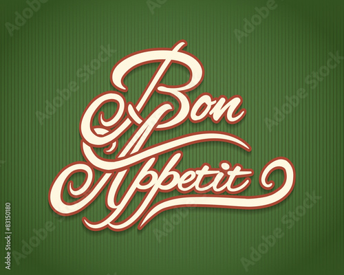 Bon Appetit calligraphic le...
