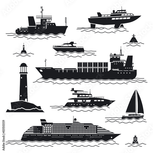 Ship and boat icons