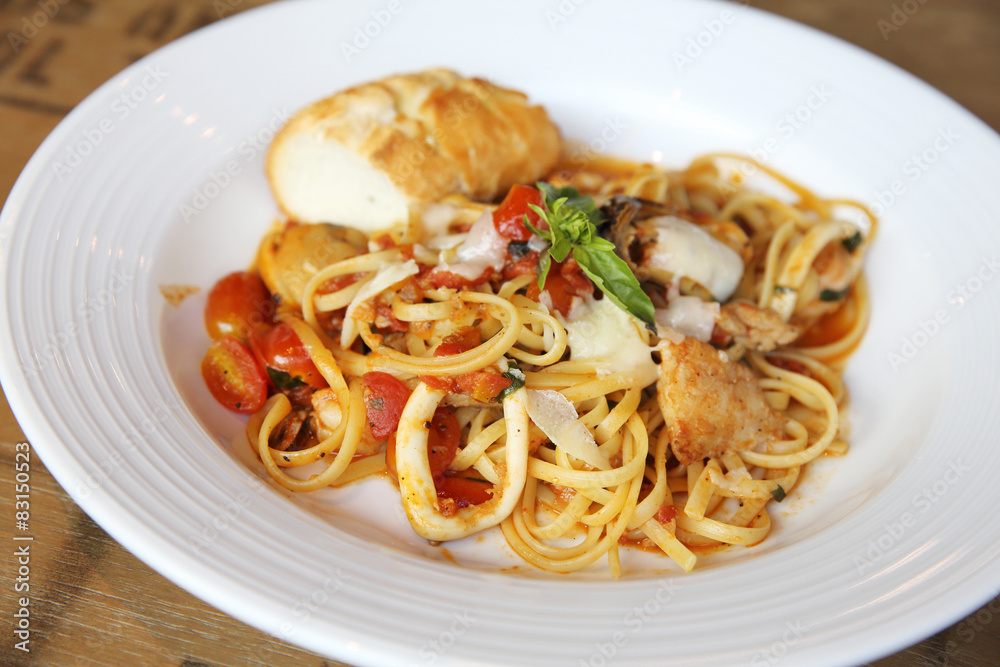 Fototapeta premium Seafood Linguine