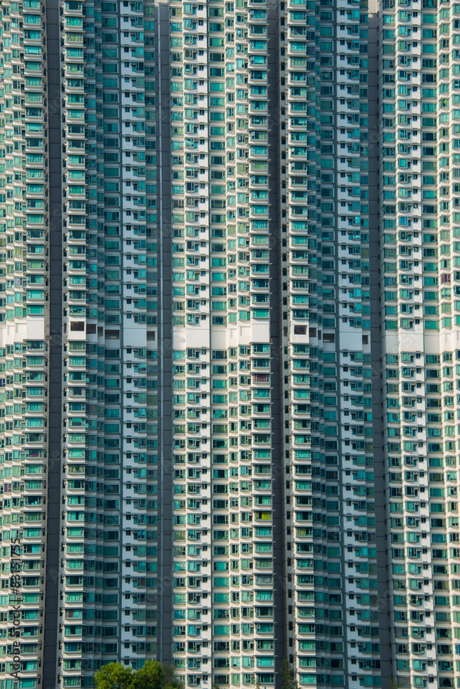 Hign density residential building in Hong Kong Hign density residential building in Hong Kong